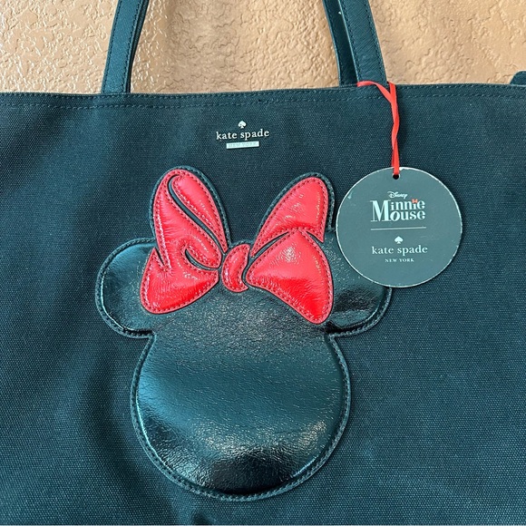 Kate Spade Minnie Mouse Red Bow Francis Canvas Tote Purse - Picture 3 of 13